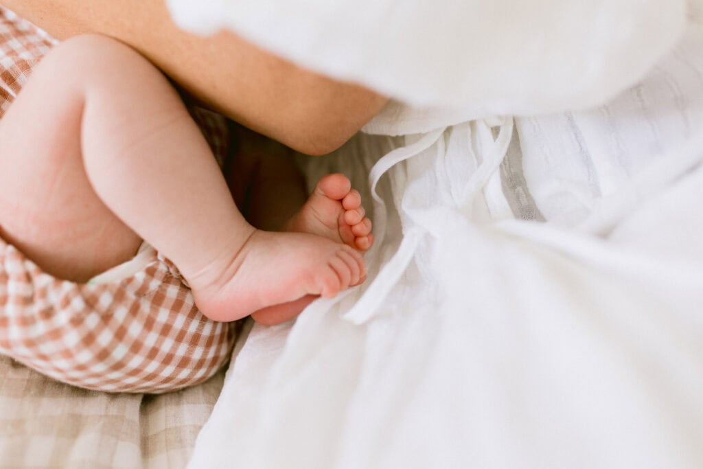 Tiny little newborn baby feet