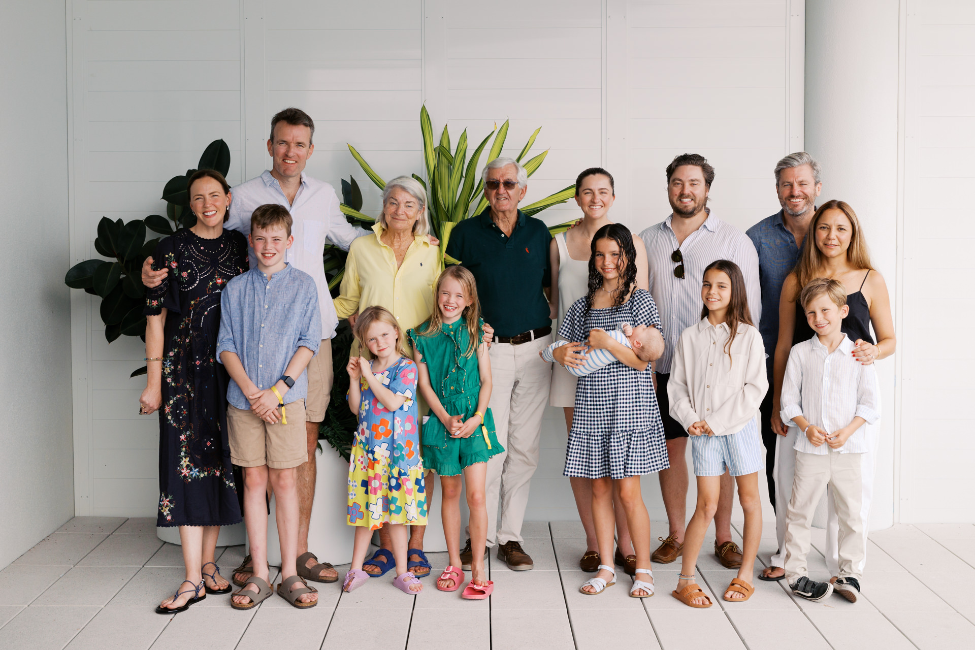 A group photo of a;; the family. Three generations at Ardo