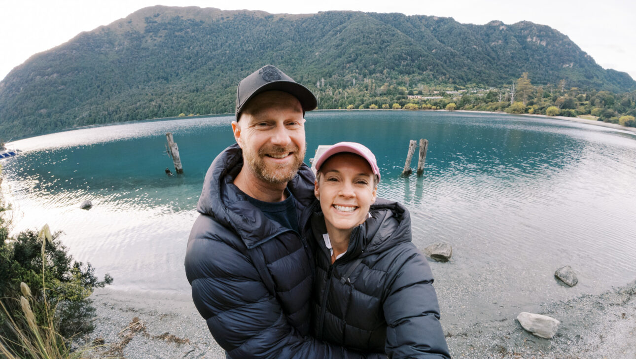 a self of Katie and Dan at Bobs cove