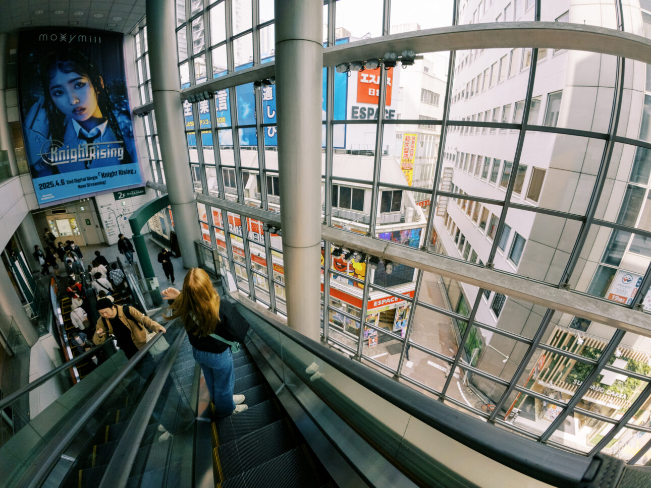 Escalators near the Shibuya crossing